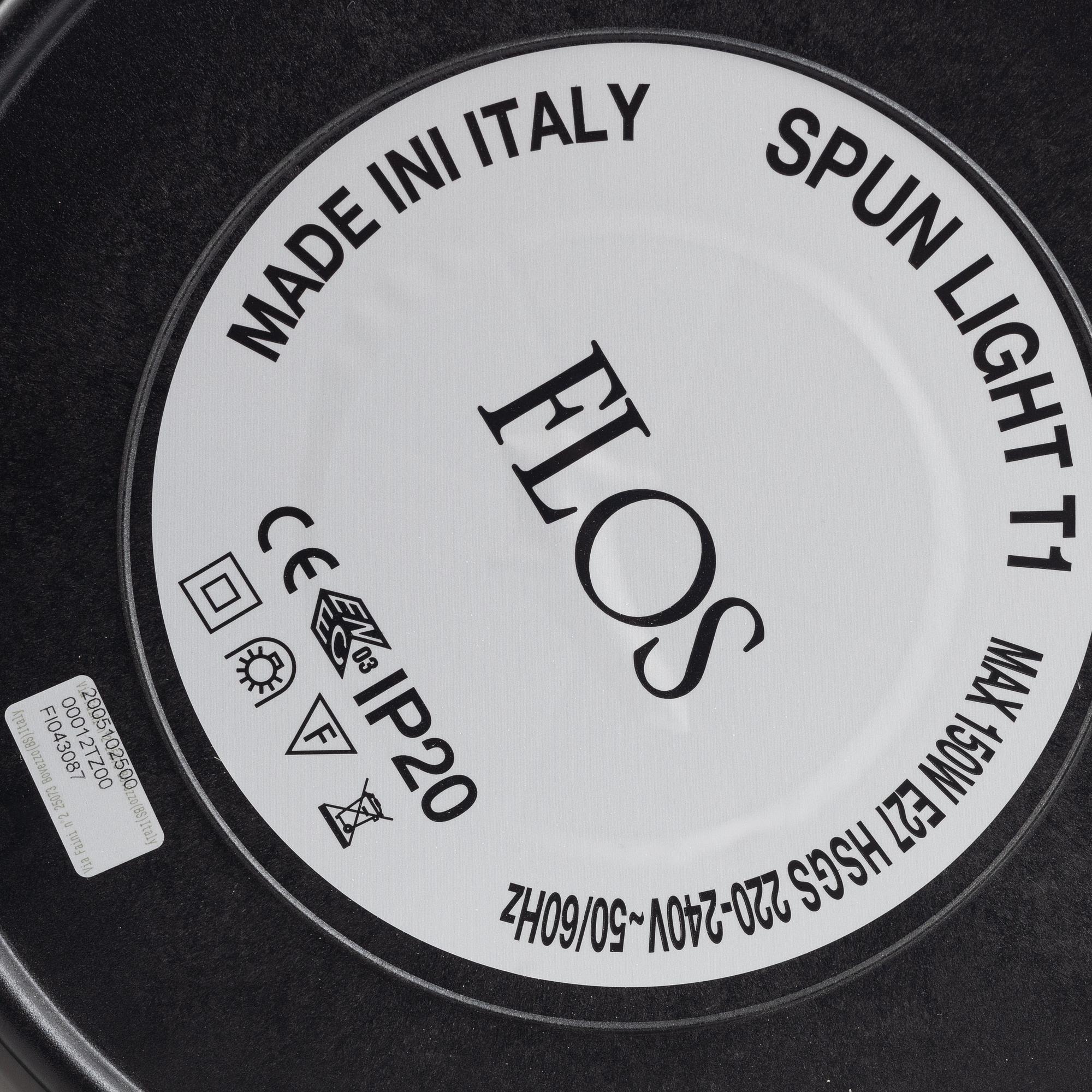 Sebastian Wrong, a table lamp, "Spun Light T1", Flos, Italy, 21st century.