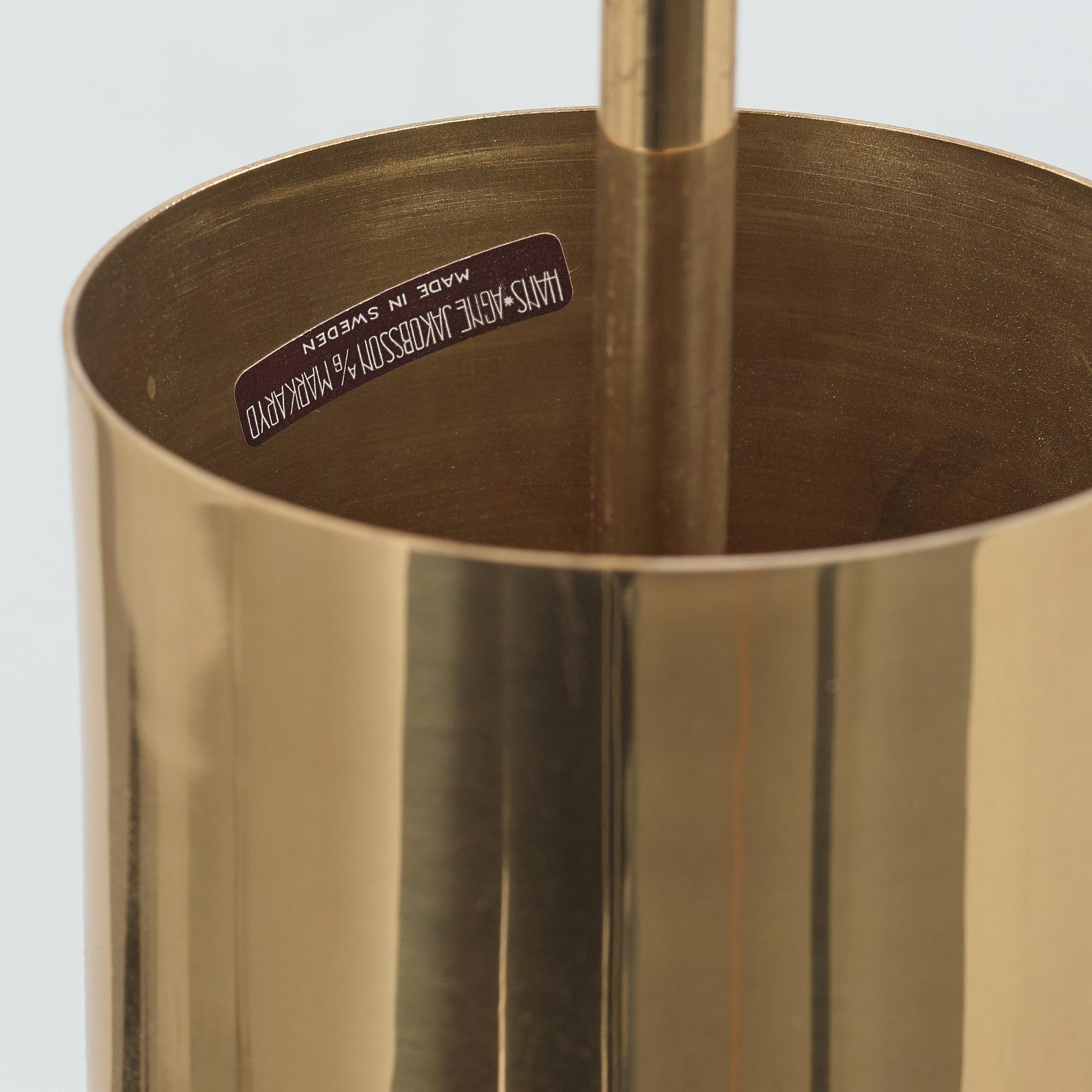 Hans-Agne Jakobsson, a brass and white lacquered "C 896/M" ceiling light, Markaryd, Sweden 1960's-70's.