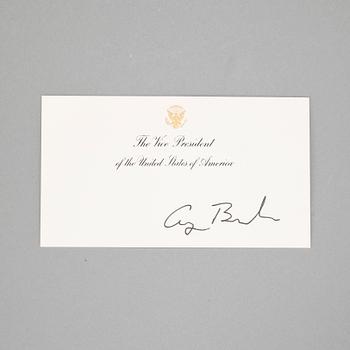 PRESIDENTER 5 st SAMT FIRST LADY, bla vicepresident George Bush dä, egenhändiga namnteckningar.