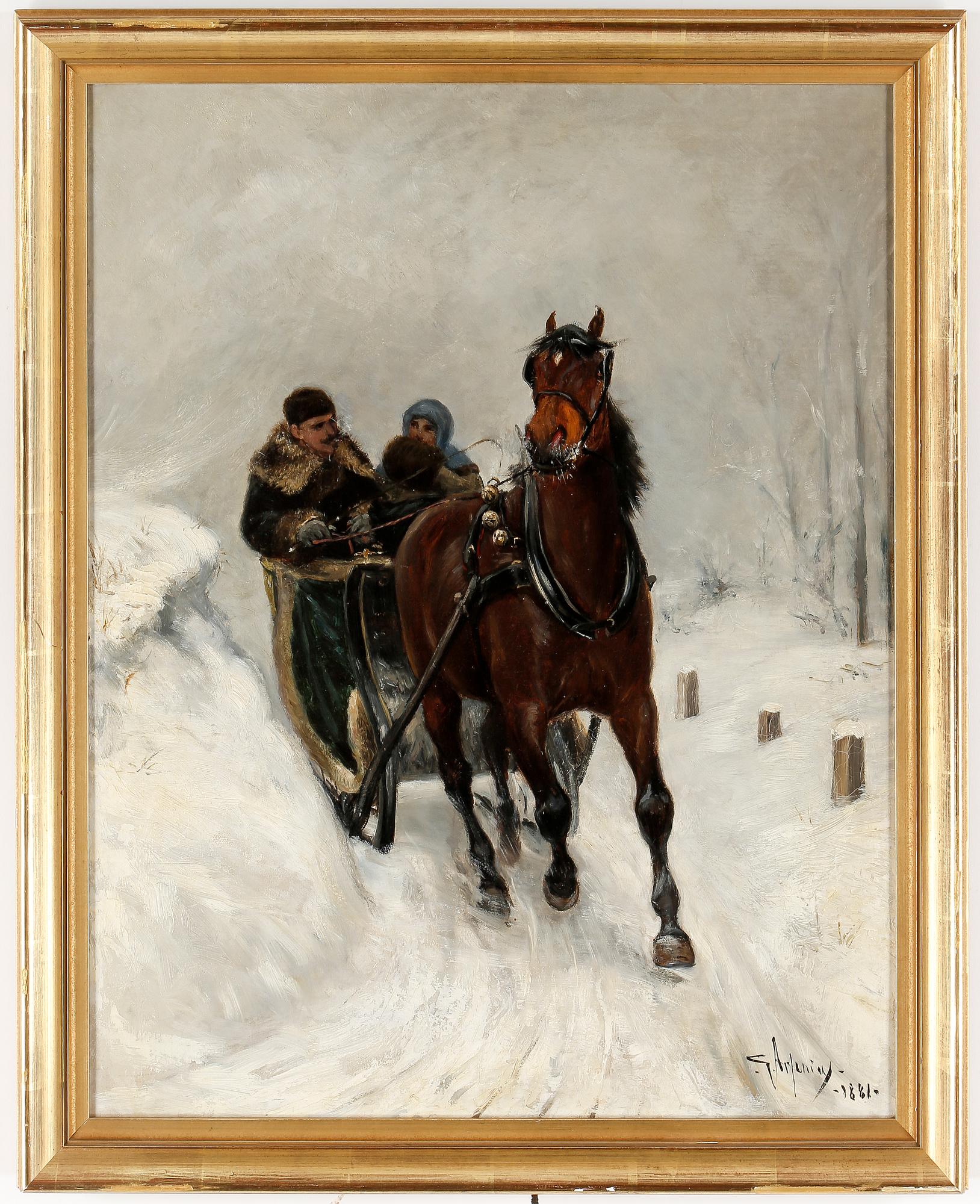 JOHN GEORG ARSENIUS, olja på duk, signerad och daterad 1881.