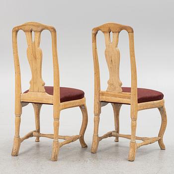 A pair of rococo chairs by J. Malmsten (master in Stockholm 1780-88).