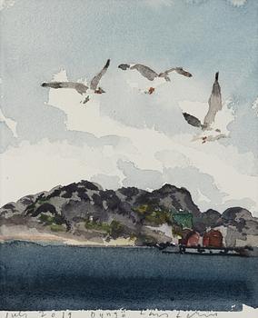 Lars Lerin, a watercolou, signed and dated 2019.