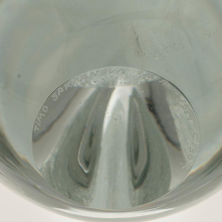 TIMO SARPANEVA, TAIDELASI, "Claritas", signeerattu Timo Sarpaneva Iittala 1984  C1302.