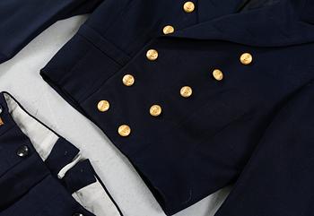 A uniform for the swedish navy, mid and second half of the 20th century.