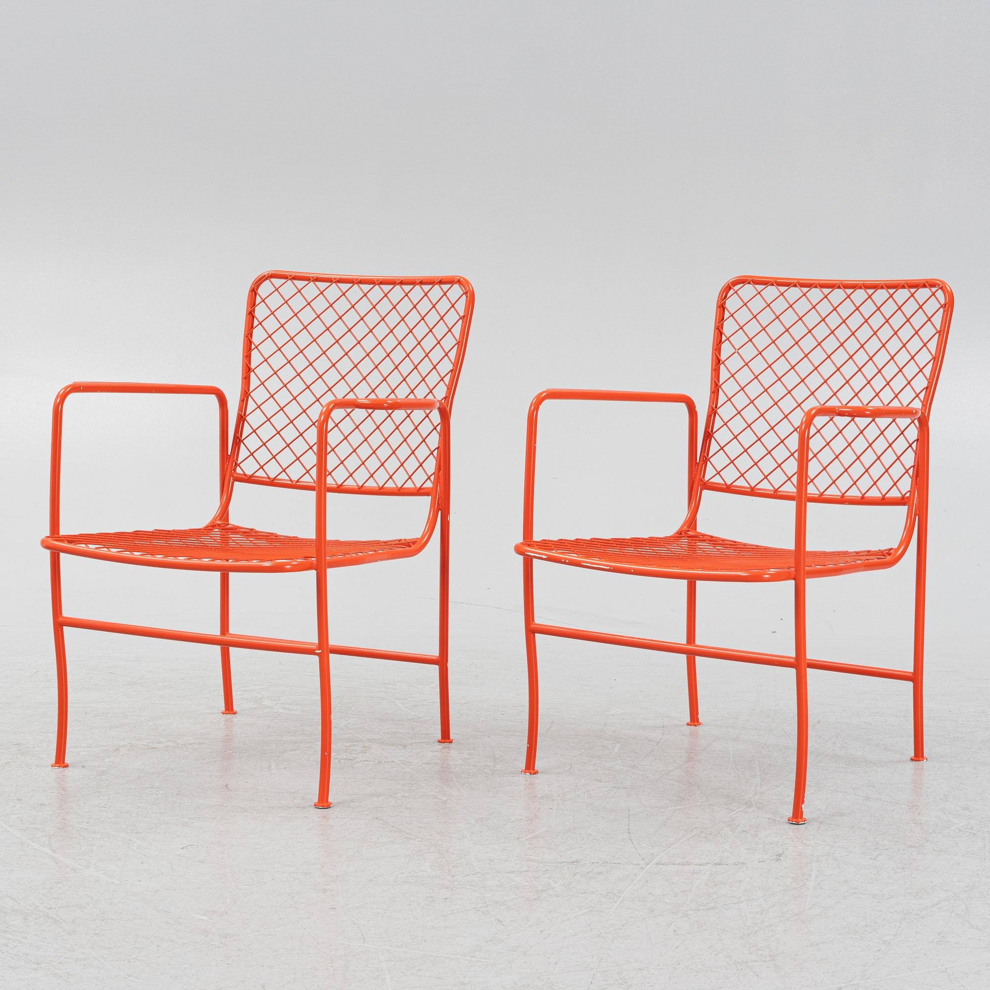 Josef Frank, karmstolar ett par, modell 591, Firma Svenskt Tenn.