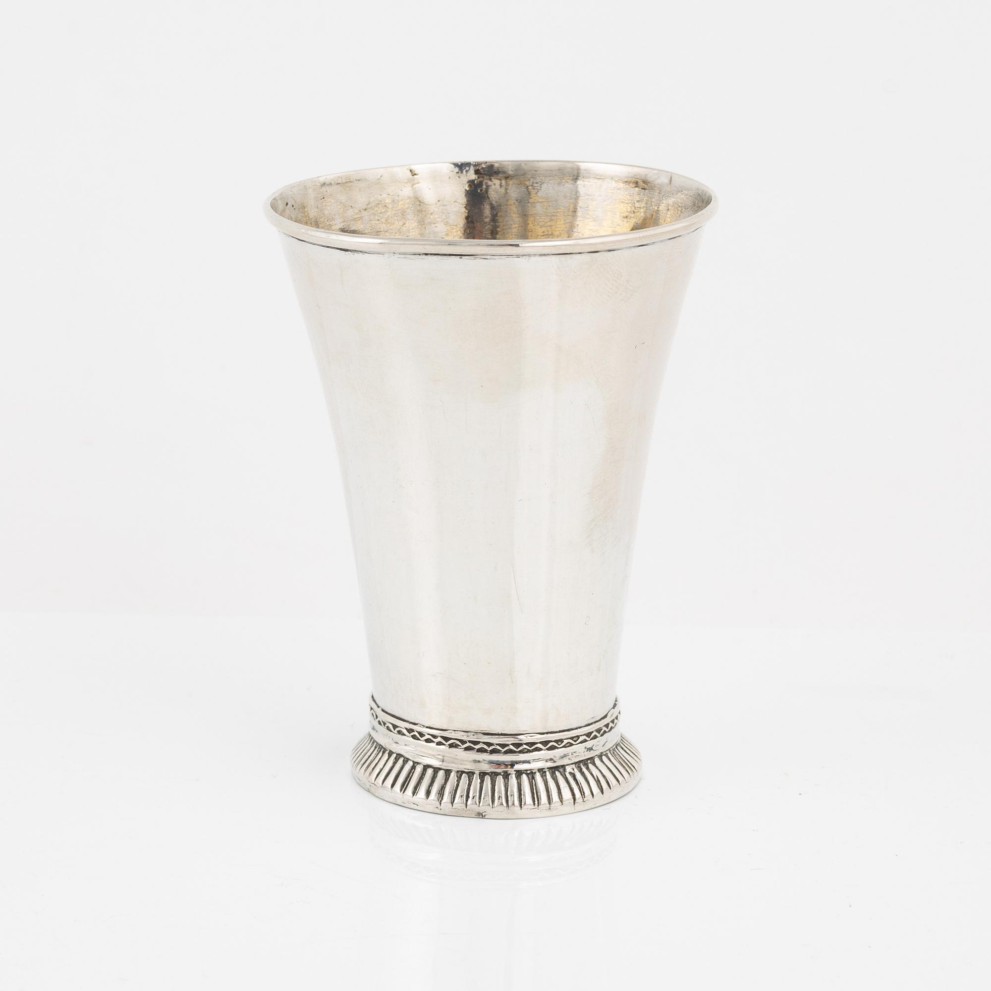 Arvid Castman, bägare, silver, Eksjö 1759.