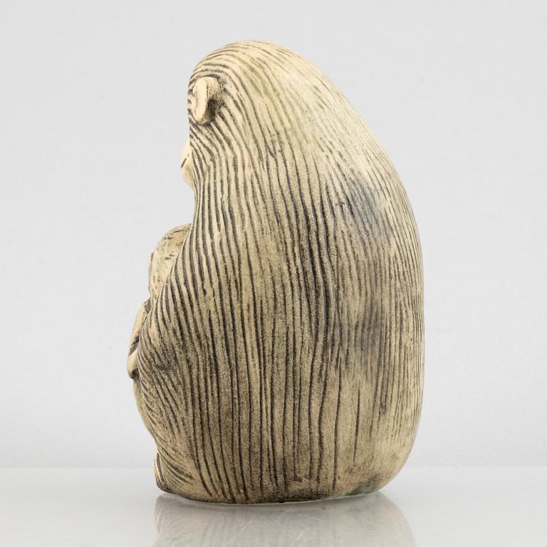 Lisa Larson, figurines, a set of four stoneware figurines including 'Lejon mini' from the series 'Afrika', Gustavsberg.