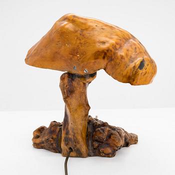 A Finnish 1940s burl table light, Rukajärvi 1943.