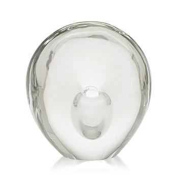 Timo Sarpaneva,  glasskulptur 3567, "Sittande fågel", signerad Timo Sarpaneva Iittala.