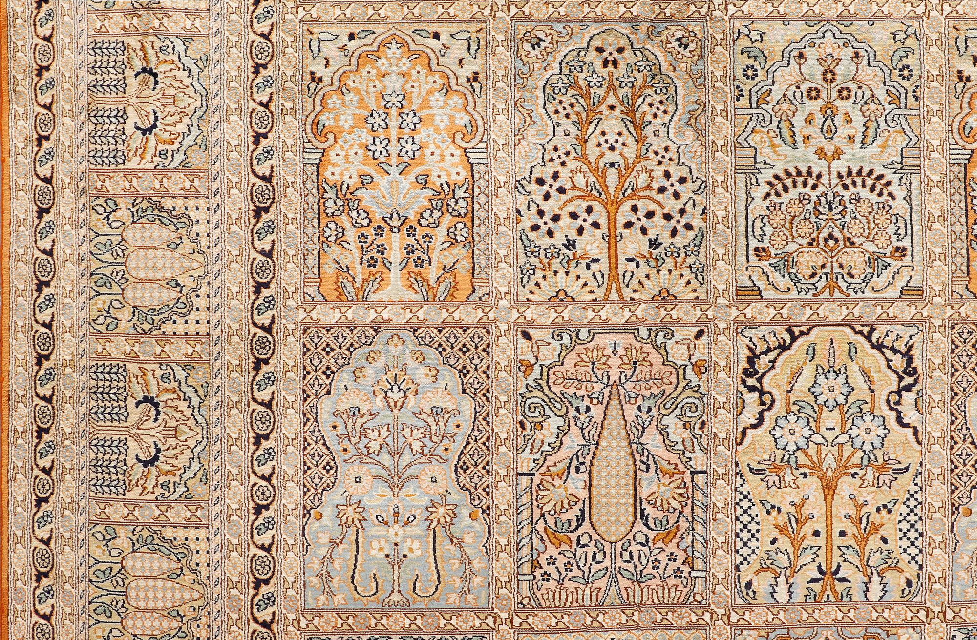 A carpet Silke Kashmir, sk 24X24, ca 372 x 272 cm.