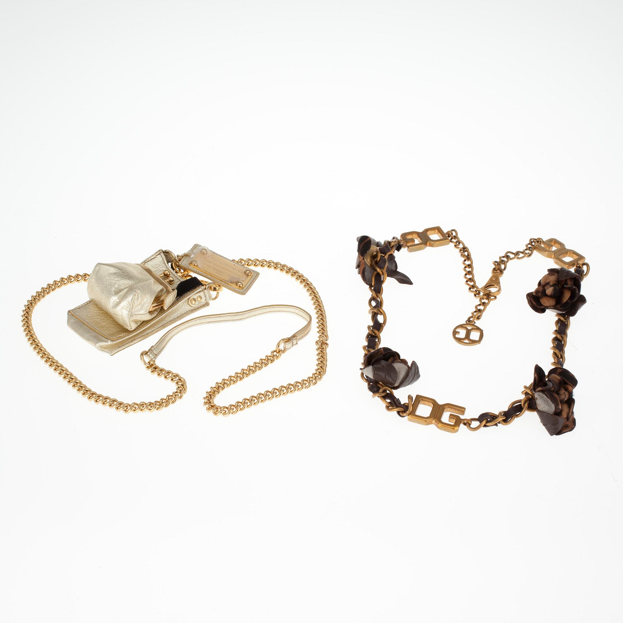 BÄLTE, 2 stycken, Dolce & Gabbana,