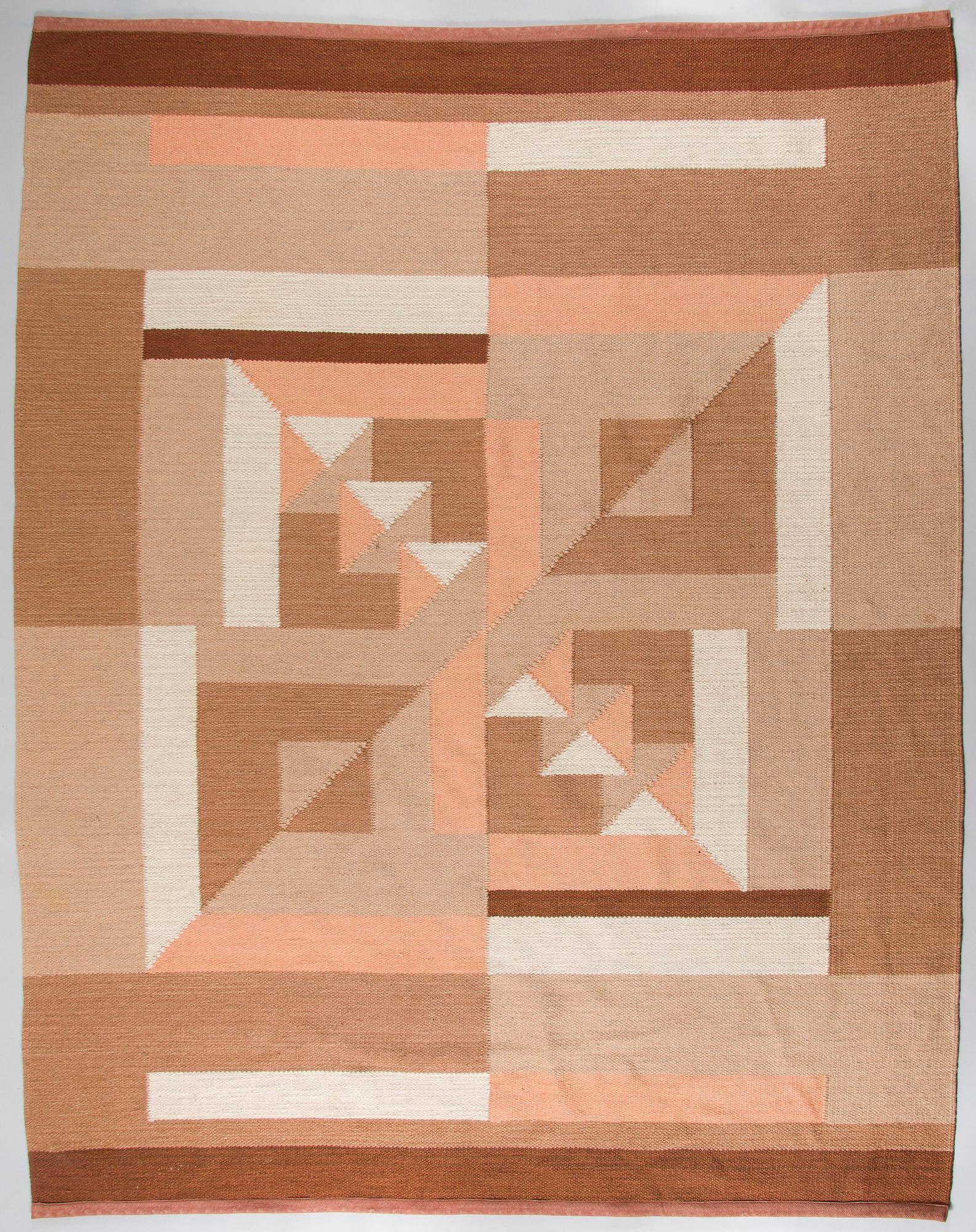 Greta Skogster-Lehtinen, hårgarnsmatta, Kodiksamin Mattokutomo. 1930-tal. Ca250 x 196 cm.