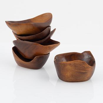 Magnus Ek, a set of six maple wood bowls for Oaxen Krog.
