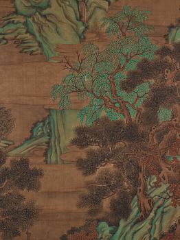 A Chinese landscape painting, signed Wen Zhengming (1470-1559),