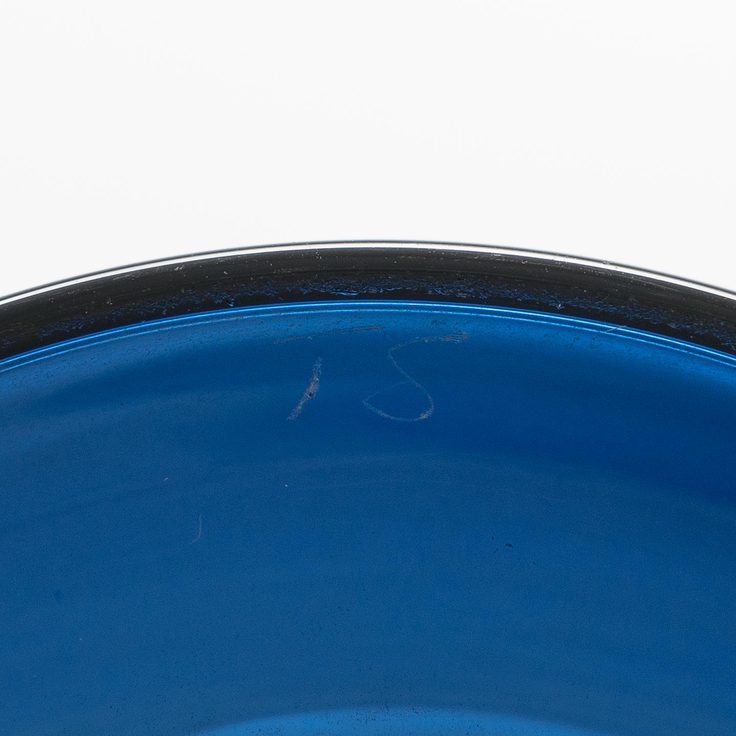 Timo Sarpaneva, karahvi, signeerattu TS, ja laseja, 6 kpl, "i-linja". Iittala. Mallit muotoiltu 1964 ja 1958.