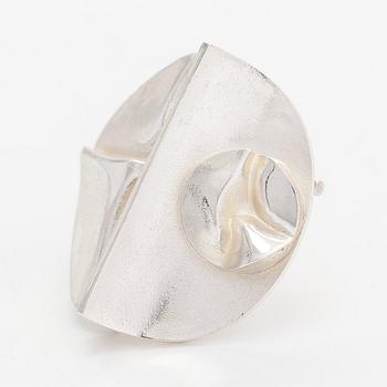 Björn Weckström, a sterling silver brooch 'Vela' for Lapponia 1970.