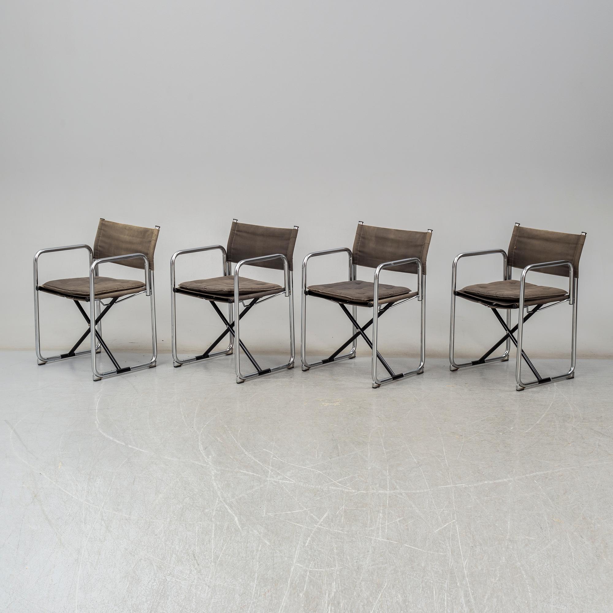 a set of 4 'X75-2' chairs by BÖRJE LINDAU & BO LINDEKRANTZ.