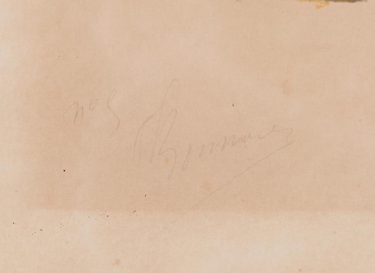 Pierre Bonnard, litografia, n.1900, signeerattu ja numeroitu lyijykynällä.