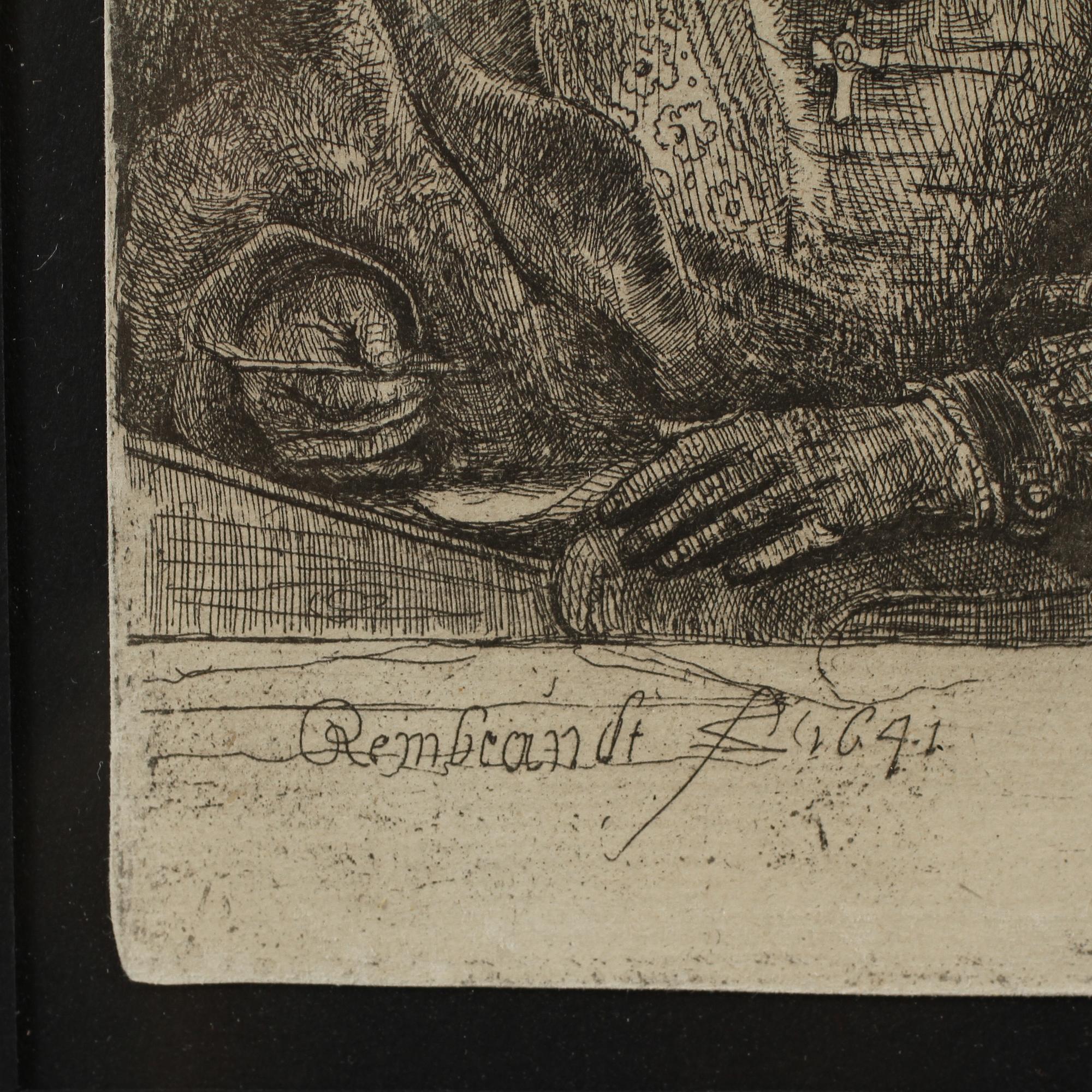 REMBRANDT HARMENSZ VAN RIJN, efter, etsning.