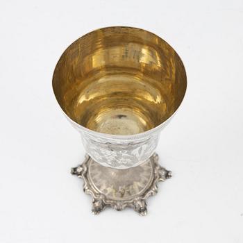 A Parcel-Gilt Silver Cup, Turkey, probably late 19th century/early 20th century.