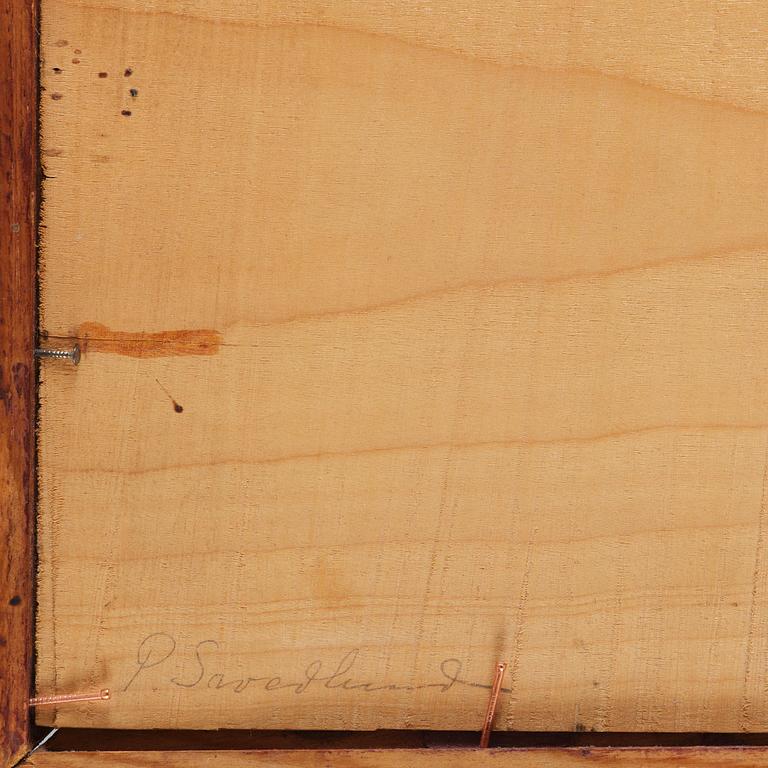 Pelle Swedlund, Sunset with seated woman.