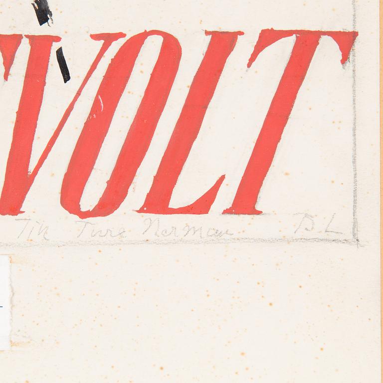 BERTIL LYBECK, mixed media. Signed. Probably 1930s.