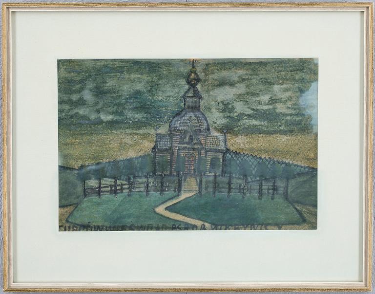 NIKIFOR KRYNICKI, blandteknik, signerad.