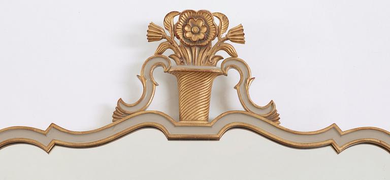 An Axel Einar Hjorth wall mirror and a console table 'Du Barry, Nordiska Kompaniet, ca 1929.
