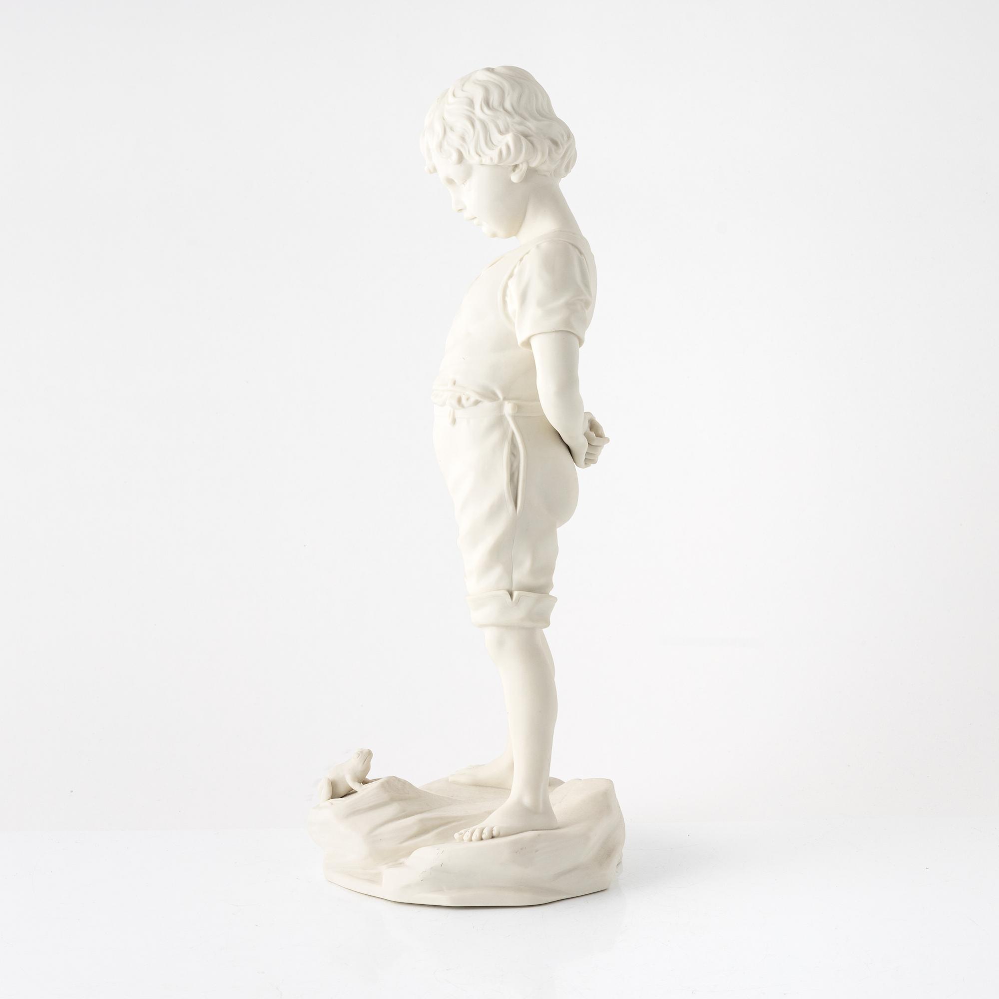 Figurin, "Gosse med groda", Gustafsberg, 1904.