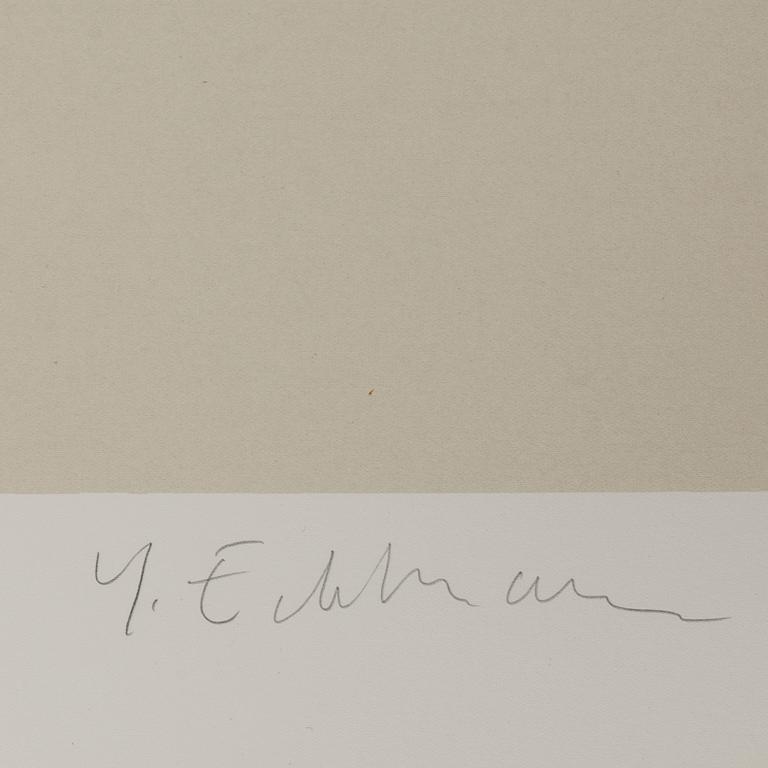 YRJÖ EDELMANN, lithograph in colours, signed XIX/XX.