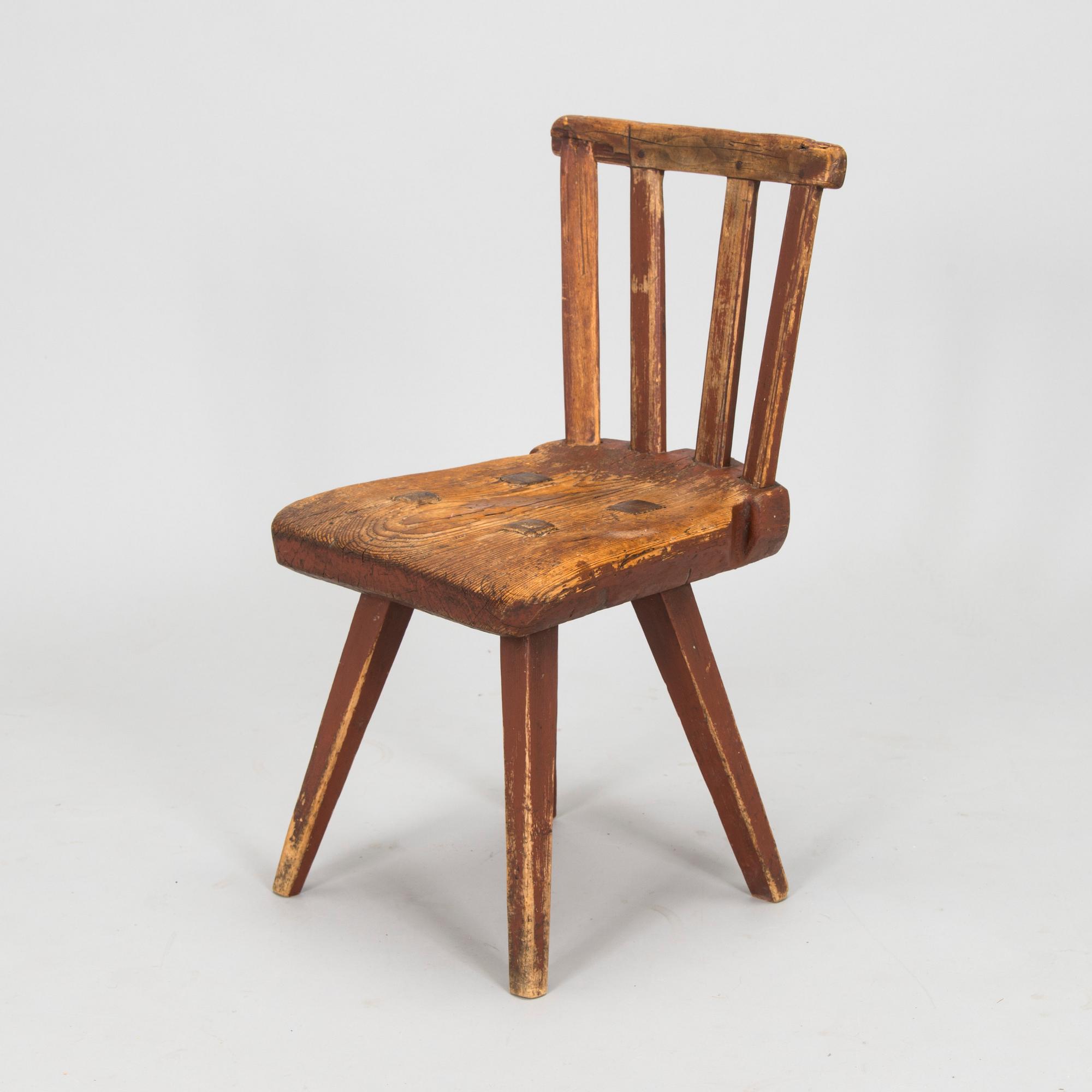 A folk art chair, 18th/19th century.