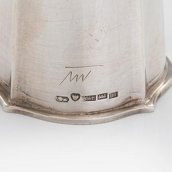 Tapio Wirkkala, a pair of 1950s silver TW-2 vases, Kultakeskus, Hämeenlinna 1957.