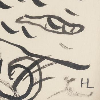 HILDING LINNQVIST, ink on paper, signed with initials.