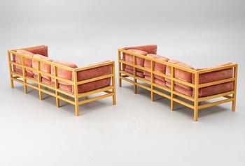 Sofas, a pair, late 20th century.