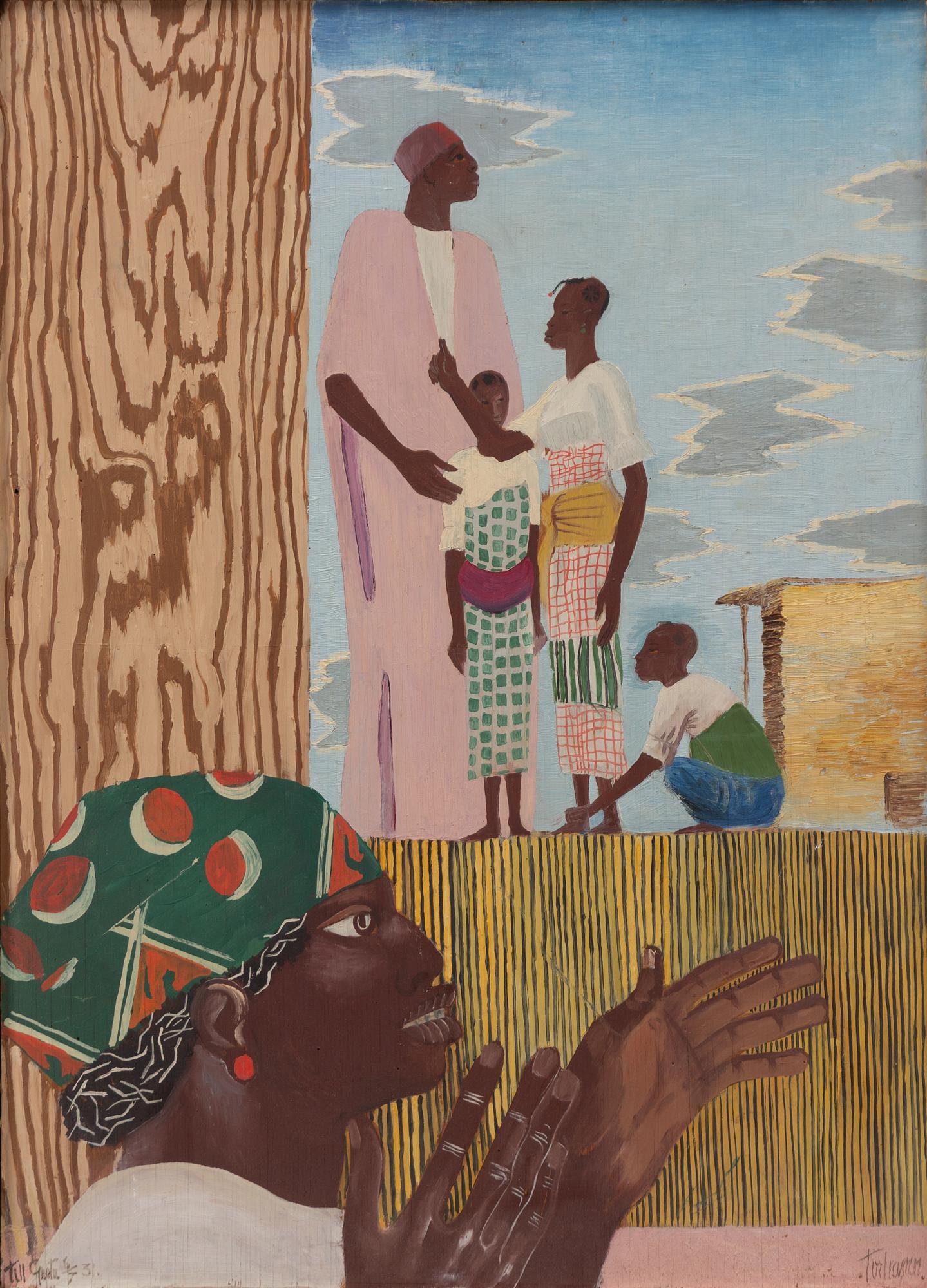 Gunnar Torhamn, Village scene Northern Africa.
