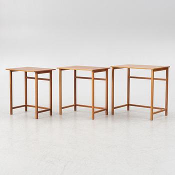 Josef Frank, three nesting tables, model 618, Svenskt Tenn, before 1985.