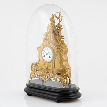 A Rococo style mantle clock, second part of the 19th Century.