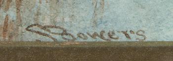 OKÄND KONSTNÄR, akvarell, sign "S Bowers", 1800-tal.