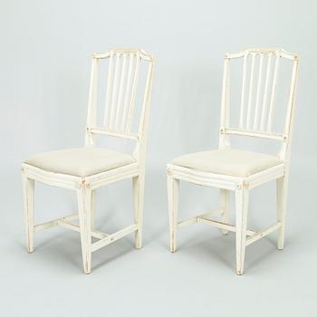 Six late 18th century Gustavian chairs, Stockholm.