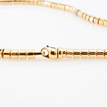 Collier, 18K röd och vitguld med diamanter.