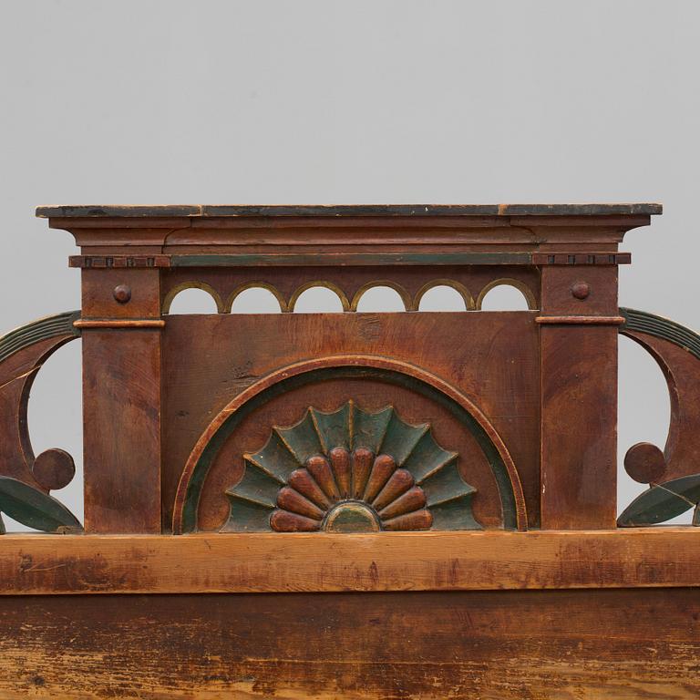 A folk art folding bed from Forsa in Hälsingland, Sweden, first half of the 19th century.