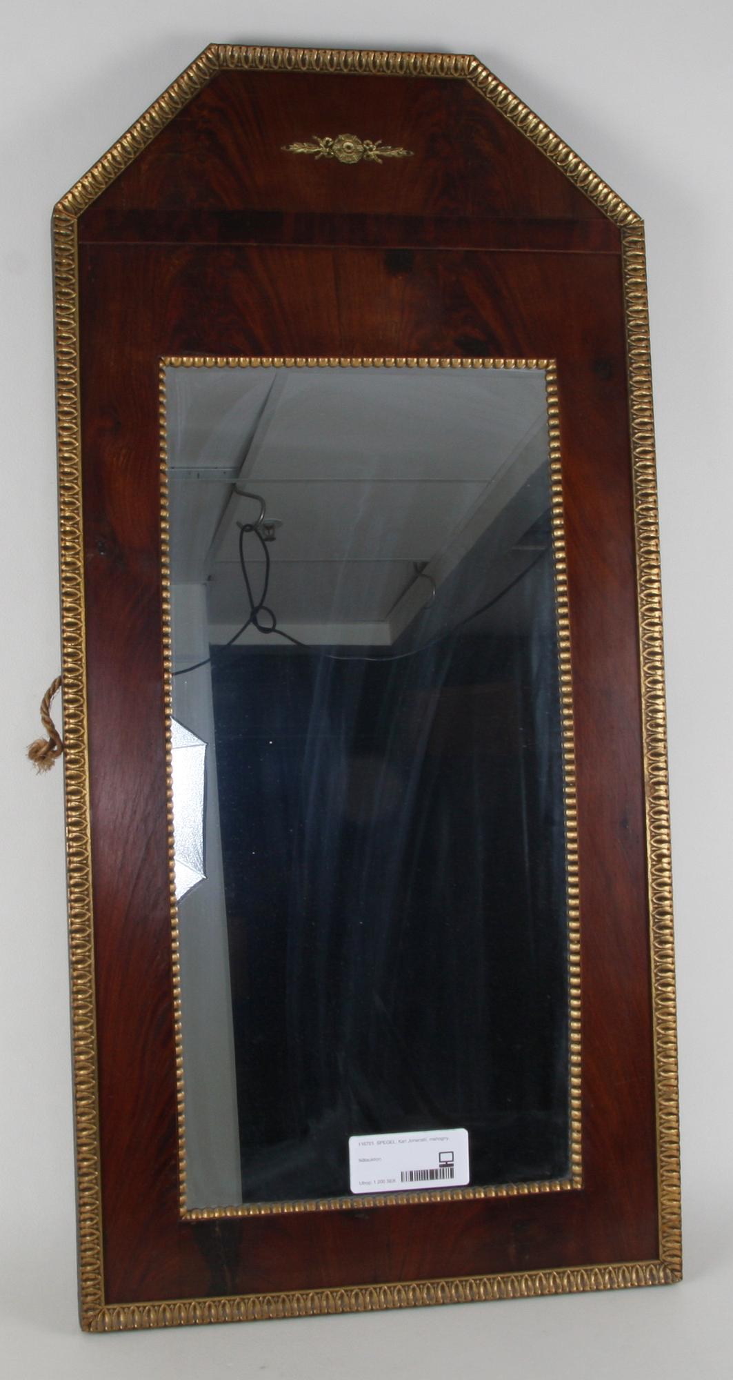 SPEGEL, Karl Johanstil, mahogny.