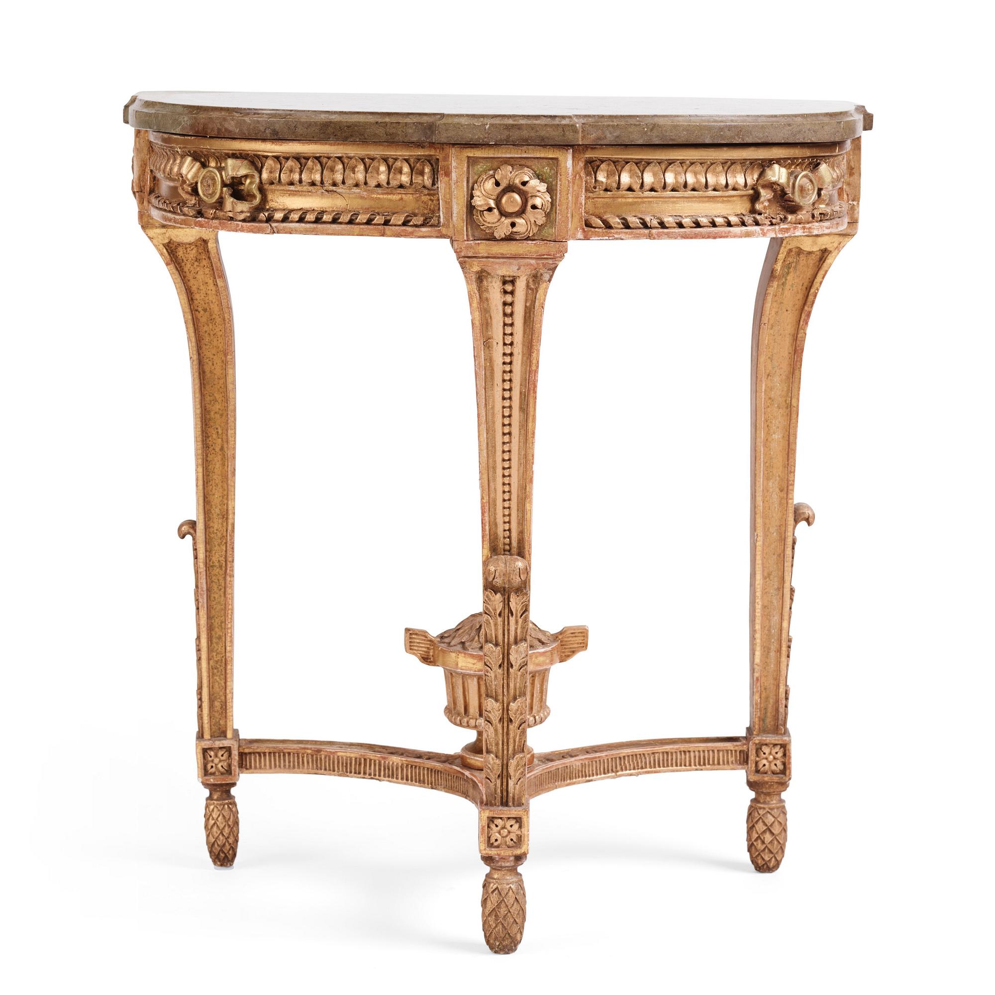 Konsolbord, Stockholmsarbete, 1700-talets slut, Gustavianskt.