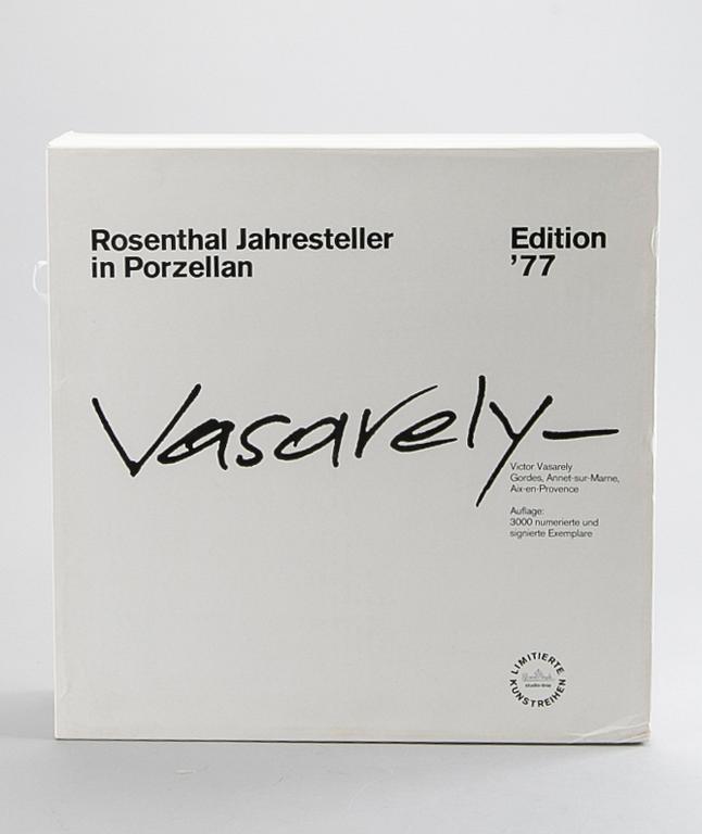 VICTOR VASARELY, Rosenthal, Edition-77, porcelaine.