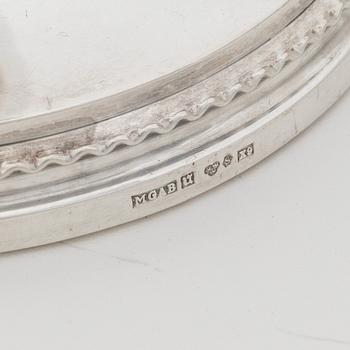 Three pairs of silver candlesticks, Finnish and Swedish hallmarks 1927-1972.