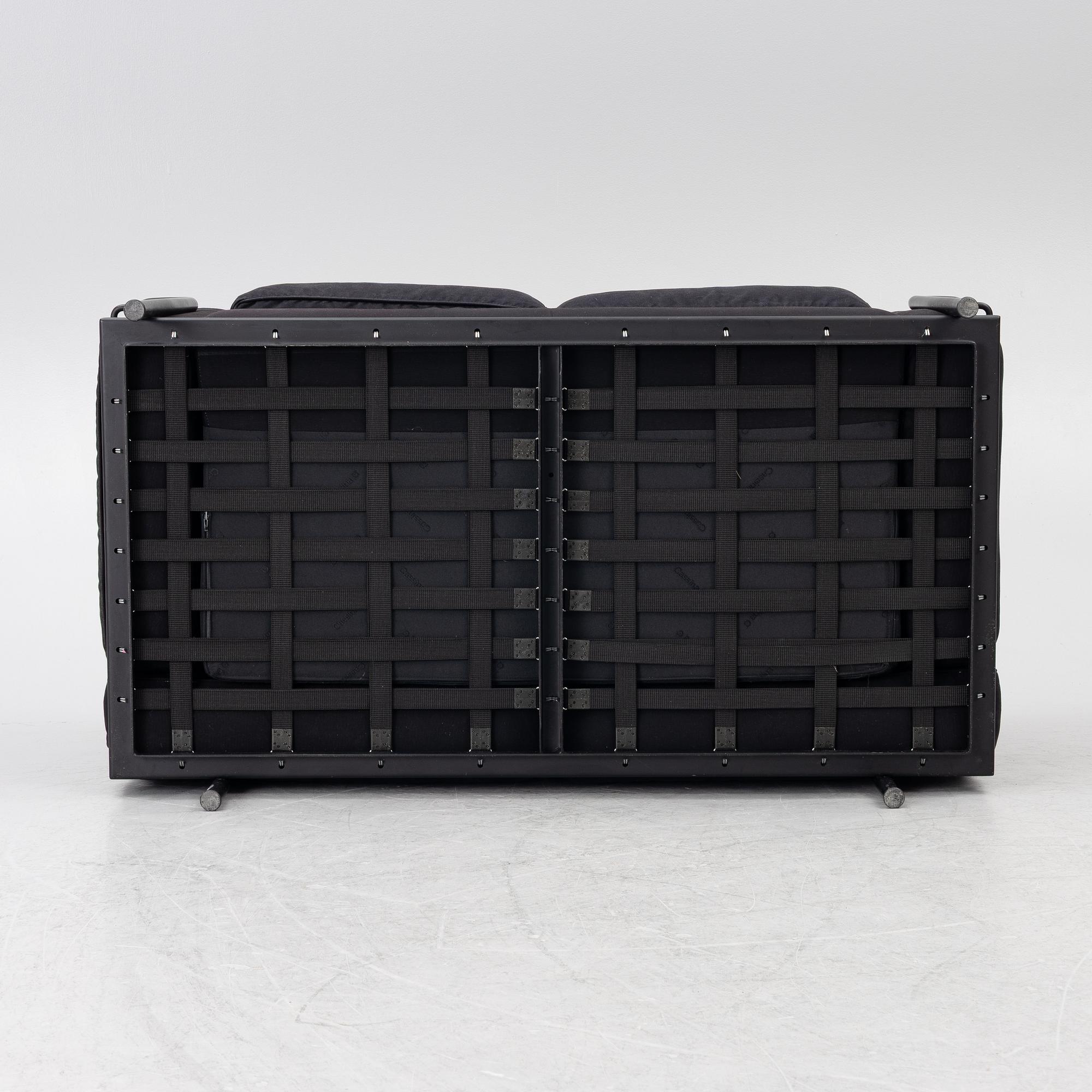 Pierre Jeanneret, Charlotte Perriand & Le Corbusier, an 'LC 2' sofa, Cassina, Italy.