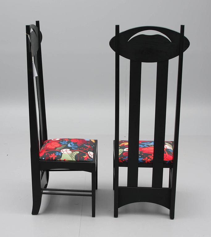 STOLAR, ett par, efter Charles Rennie Mackintosh "Argyle".