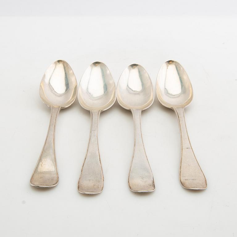 Table spoons, 4 pcs, silver, Gustaf Hamnqvist, Åmål, 1794.