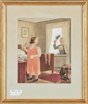 Harald Skogsberg · HARALD SKOGSBERG, akvarelll, signerad.