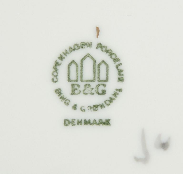 MATSERVIS, 56 delar, porslin, "Blå Måsen", Bing & Gröndahl.